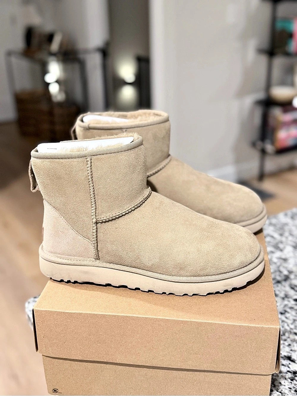 UGG Classic Mini II Suede Boots Sand US 10